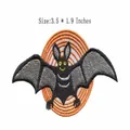 Detailed bat embroidery iron-on patch for DIY clothing decoration size 3.5x1.9 inch - Bat Style (JR_1407186)
