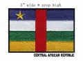 Toppa ricamata con bandiera della Repubblica Centrafricana termoadesiva per vestiti - Stile Bandiera Repubblica Centrafricana (33B) / 3 Pollici di Larghezza