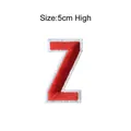 Rood-witte geborduurde letter Z patch voor kleding, hoogte 5 cm, DIY-accessoires - Letter Z