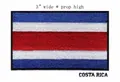 Toppa termoadesiva ricamata bandiera della Costa Rica per vestiti e borse, 3 pollici - Stile Bandiera Costa Rica (37B) / 3 Pollici di Larghezza