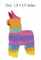 Bunter Lama-Piñata-Stickaufnäher zum Aufbügeln, Größe 1,8 x 2,9 Zoll für Kleidung - Bunte Piñata-Stil (JLA005475)