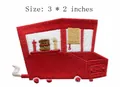 Bestickter roter Imbisswagen-Aufnäher, dekoratives Burger-Stand-Abzeichen, 3x2 Zoll - Roter Foodtruck-Stil (JLA005487)