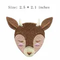 Cute cartoon deer head embroidery patch iron-on applique for DIY clothing decoration - Deer Head Style (HS1609026)