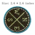 Écusson boussole brodé premium thermocollant DIY, taille 2,6 x 2,6 pouces badge - Style Direction de la Boussole (RH00534)