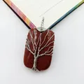 Macro detail of a handmade silver wire wrapped tree of life on goldstone pendant - Gold Sandstone