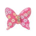 Jolie barrette papillon en dentelle rose avec des paillettes brillantes pour les filles. - Rose vif