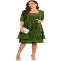 Elegant olive green strapless evening gown with matching shawl for cocktail parties - US16 / Set / Olive Green