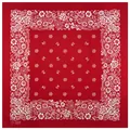 Classic red cotton floral bandana 54x54cm square scarf for hip-hop and daily headwear - 55cm / Red Small Flower