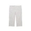 Klassieke witte damesbroek met rechte pijpen en een trendy zwarte polkadot print design - XS / Bottoms