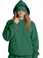 Sudadera de viaje verde para mujer con antifaz incorporado para vuelos y descansos - S / Tops / Verde