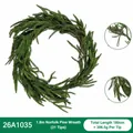 1.8m Artificial Norfolk Pine Garland Soft Needle Christmas Decor for Home - Long Norfolk Pine Garland / 31 Branches