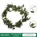1.8m Flexible Green Norfolk Pine Christmas Garland with Hanging Loop for Home Decor - Long Fir Garland / 60 Branches
