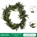 Realistic 1.8m Norfolk pine garland Christmas greenery decoration for home and wall hanging - Long Fir Garland / 80 Branches