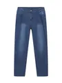 Jeans in denim blu slim fit da uomo con effetto lavato sulle gambe - Taglia S / Pantaloni e gonne / Blu scuro