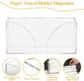 Clear acrylic paper towel dispenser with U-shaped cutout for bathroom or kitchen - V-Shaped Gap / 1 Piece / Clear