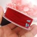 Hochwertige rote geflochtene Baumwollschnur für DIY-Schmuckherstellung und Bastelprojekte - Ca. 1,2 mm / Rot 03