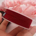Red braided cotton cord for DIY jewelry making and necklace rope crafting - 1.2mm / Red (03#)