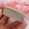 1.2mm-1.8mm beige braided cotton cord for DIY jewelry making on a plastic spool - 1.2mm / Beige (04#)