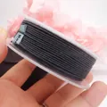 Haltbare schwarze geflochtene Baumwollschnur für DIY Schmuckherstellung, 1.2mm bis 1.8mm dick - Ca. 1,2 mm / Schwarz (08#)