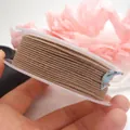 Brown braided cotton cord with gold thread for DIY jewelry making on clear spool - Approximately 1.2mm / 09# Light Brown with Gold