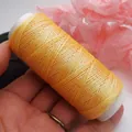 Hochglänzender 0,5 mm gelber flacher Wachsfaden für DIY-Armband-Schmuckweberei - Mangogelb 75849