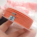 Cordino in cotone intrecciato arancio-rosa per gioielli DIY, filo non elastico 1,5 mm alta qualità - Circa 1,2 mm / Rosa Arancio (11#)