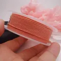 Orangefarbenes geflochtenes Baumwollband auf Spule für DIY-Schmuck und Quasten - Ca. 1,2 mm / Koralle (11#)