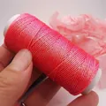 0.5 mm flacher Wachsfaden mit rosa Farbverlauf für DIY-Schmuckherstellung - Begonienrot