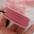 Cordino in cotone intrecciato rosa di alta qualità su rocchetto per gioielli fai da te - Circa 1,2 mm / Rosa (12#)