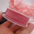 Rosa geflochtene Baumwollschnur für DIY-Schmuck unelastischer Perlenfaden auf Spule - Ca. 1,2 mm / Rosa (12#)