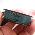 Detailansicht des 0,85mm blauem Goldstaub-Jadedrahts für DIY Schmuckwebereien Bastelarbeiten - Ca. 0,8 mm / Dunkelgrün Gold (Dunkelblau Metallisch)