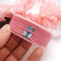 Pink braided cotton cord spool with gold metallic flecks for DIY jewelry making crafts - Approximately 1.2mm / 12# Pink with Gold