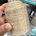 Nahaufnahme von 1,2 mm buntem Baumwollfaden für DIY-Schmuckherstellung. - Nr. 4 Ca. 1,2mm / Bunter Farbverlauf Gemischt