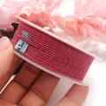 Deep pink braided core cotton cord with gold tinsel for DIY jewelry and tassels - Approximately 1.2mm / 13# Dark Pink with Gold