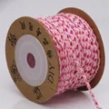 Buntes pink-violettes 4-fädiges Baumwollgeflecht für DIY-Schmuck und Quastenherstellung - A3# / Ca. 2,0 mm