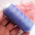 Professioneller 0,5 mm blauer hochglänzender flach gewachster Faden für DIY-Schmuck - Bachblau 75857