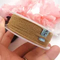 Premium gold metallic braided cotton cord for DIY jewelry making and handmade necklaces - Approximately 1.2mm / 17# Khaki with Gold