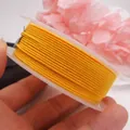 Premium 1,5 mm gelbe Kernbaumwollschnur Rolle für DIY Schmuck und Bastelarbeiten - Ca. 1,2 mm / Gelb (18#)