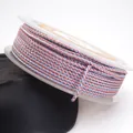 Close-up of 1.5mm dragon pattern braided cord for jewelry making - Pink Blue and White Dragon Cord (01#) / 10 Meters Per Roll