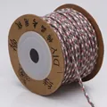 A07# color-blocked three-strand braided cotton thread for DIY crafts and jewelry making - A07# / Approx. 2.0mm