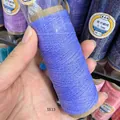Close-up of 0.5mm purple braided wax thread with gold tinsel for DIY jewelry making - 6-Strand Gold Silk Waxed Cord / 0.5mm / Approx 120m / Starry Purple (XK13)