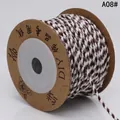 Durable four-strand braided multi-colored cotton cord for DIY jewelry and crafts A08 - A08# / Approx. 2.0mm