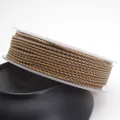 Detail view of 1.5mm gold dragon pattern braided cord for DIY handmade jewelry. - Standard 1.5mm approx 1.6mm / Golden Brown (3)