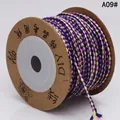 Premium 4-strand 3-color braided cotton thread for DIY jewelry making, SKU variant A09 - A09# / Approx. 2.0mm