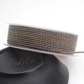 Close-up detail of 1.5mm mixed color dragon pattern braided cord for DIY jewelry making - Standard 1.5mm approx 1.6mm / Gold and Blue Mixed(4)