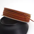 Detail showing 1.5mm red and gold dragon pattern mixed color braided cord on spool - Standard 1.5mm approx 1.6mm / Red and Gold Mixed(5)
