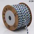 A12# multi-color four-strand braided cotton cord for DIY jewelry making and tassels - A12# / Approx. 2.0mm