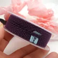 Purple 1.2mm braided cotton cord with gold flecks for DIY jewelry making on spool. - Approximately 1.2mm / 22# Purple with Gold