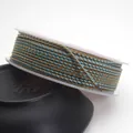 Macro view of 1.5mm dragon pattern mixed color braided cord for jewelry making. - Standard 1.5mm approx 1.6mm / Blue-Green and Gold Mix