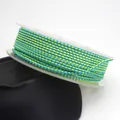 Detailed view of 1.5mm blue and lime green braided dragon pattern cord for jewelry making - Dragon Pattern Braided Cord (11#) / 1.5MM (ai-10m/Roll) / Cyan and Sky Blue